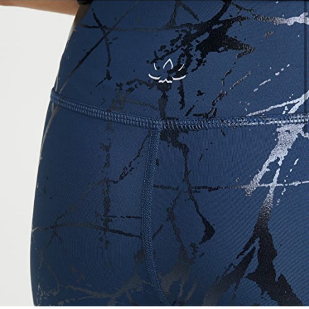 Beyond Yoga Lost Your Marbles High Waisted 7/8 Length Blue Leggings Size Small - Picture 5 of 13